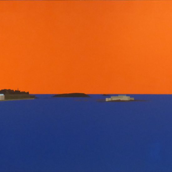 Saint Malo et le Fort National au couchant 92x65