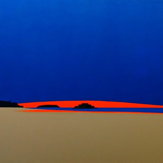 ST Malo la plage du sillon au soleil couchant 92x65