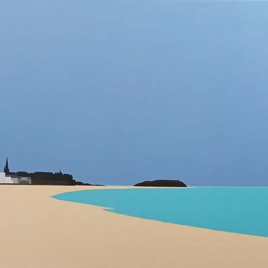 La plage du sillon vu sur St Malo 92x65