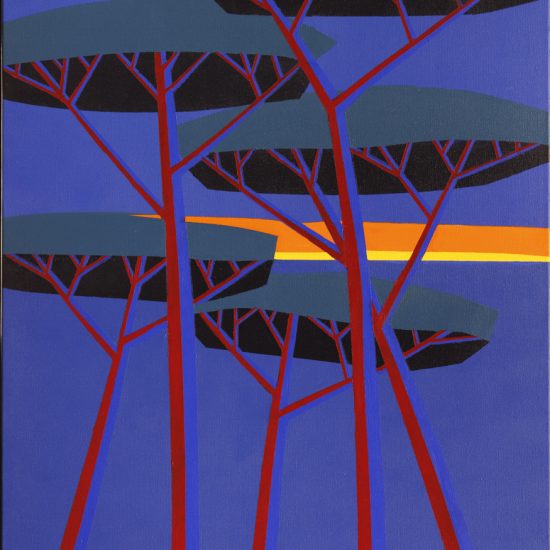 Les pins maritimes au soleil Couchant 92x65